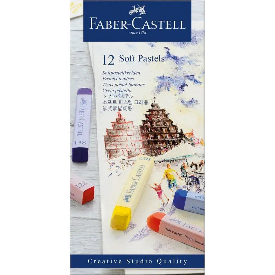 SOFT PASTEL ( BRAND FABER CASTELL ) 12 COLORS