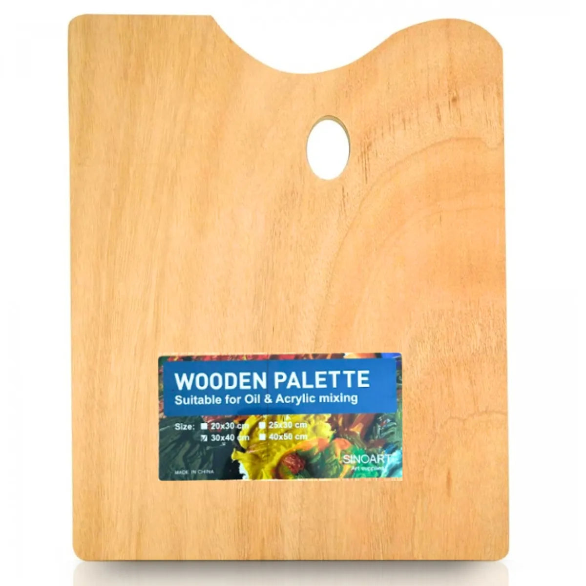 SINOART Wooden Palette for Mixing Paints