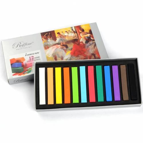 SOFT PASTEL ( BRAND MARCO RAFFINE ) FINE ART 12 COLORS