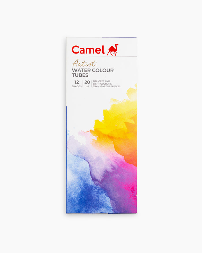 ARTIST WATER COLOR TUBES ( BRAND CAMEL ) 12SHADES 20ML