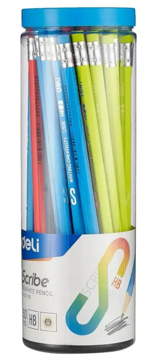 SCRIBE GRAPHITE PENCIL ( BRAND DELI ) 50PCS HB