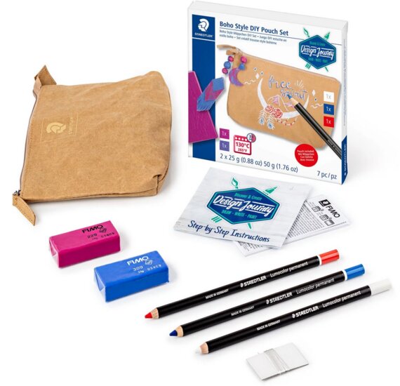 BOHO DESIGN DIY POUCH BAG SET ( BRAND STAEDTLER )