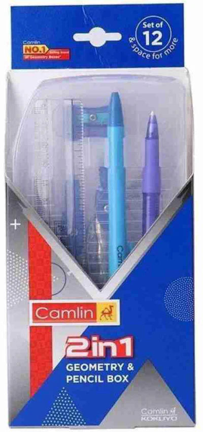 GEOMETRY BOX SET ( BRAND CAMLIN ) 2 IN 1 GEOMETRY AND PENCIL BOX