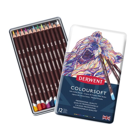 COLORED PENCIL ( BRAND DERWENT ) COLORED SOFT 12PCS