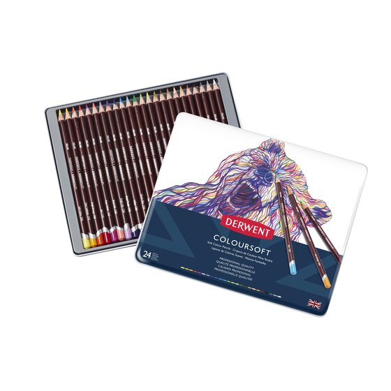 COLORED PENCIL ( BRAND DERWENT ) COLOURSOFT 24PCS