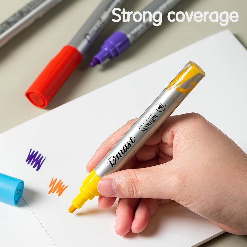 ACRYLIC MARKER ( BRAND DMAST ) 12 COLORS