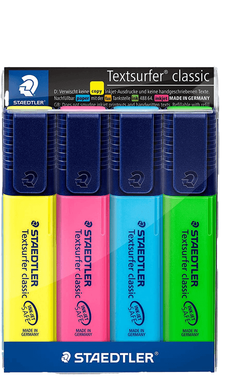 TEXTSURFER CLASSIC HIGHLIGHTER ( BRAND STAEDTLER ) 4 COLORS