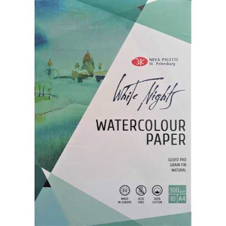 WATERCOLOR PAPER ( BRAND NEVA PALETTE ) WHITE NIGHTS 300GSM A4SIZE 10SHEET