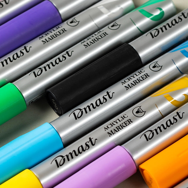 ACRYLIC MARKER ( BRAND DMAST ) 12 COLORS