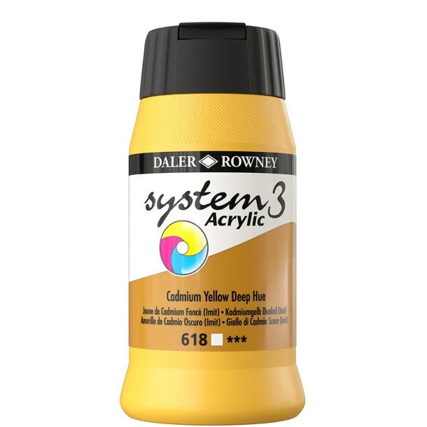 SYSTEM 3 ACRYLIC PAINT 500ML ( BRAND DALER ROWNEY )