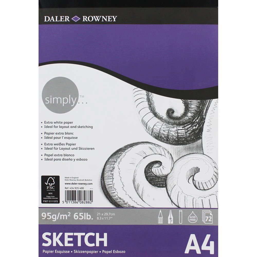 SKETCHBOOK ( BRAND DALER ROWNEY ) SIMPLY SKETCH A4 SIZE