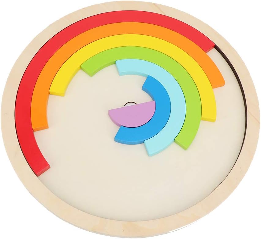 EDUCATIONAL TOY WOODEN RAINBOW BUILDING BLOCKS