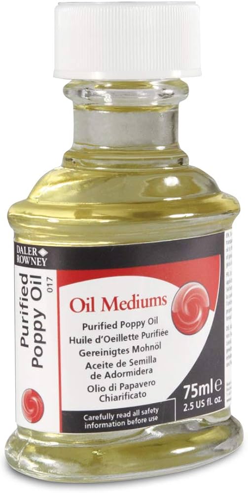 PURIFIED POPPY OIL ( BRAND DALER ROWNEY ) 75ML BOTTLE