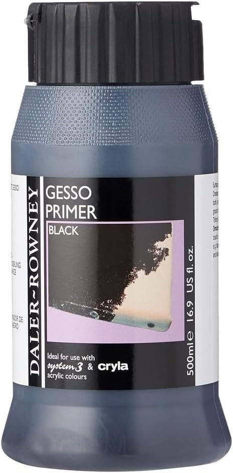 ARTIST BLACK GESSO PRIMER ( BRAND DALER ROWNEY ) 500ML