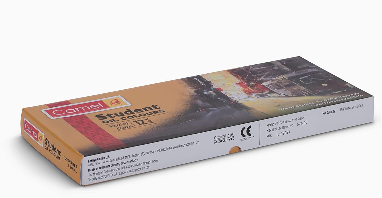 STUDENT OIL PAINT ( BRAND CAMEL ) 20ML 12SHADES