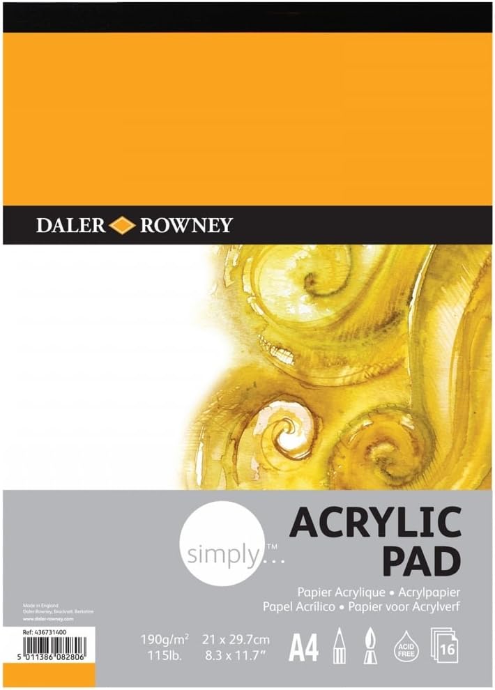 ACRYLIC PAD ( BRAND DALER ROWNEY )SIMPLY A4 SIZE