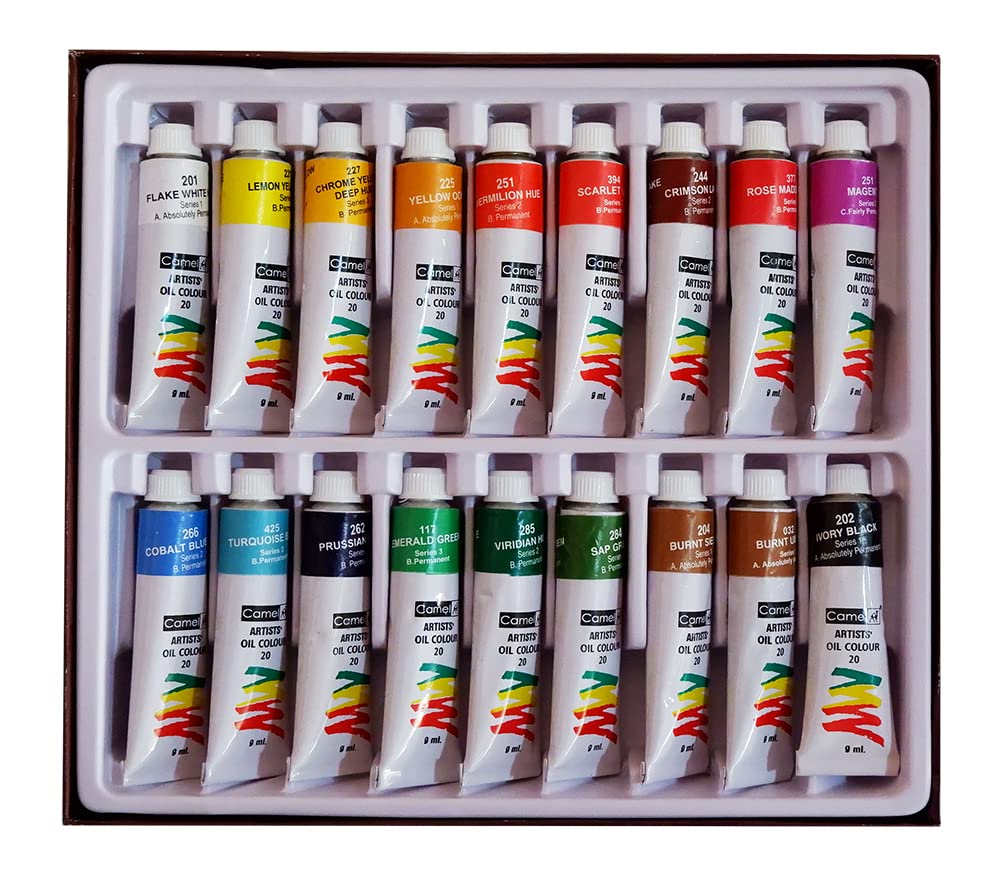 ARTIST OIL COLORS ( BRAND CAMEL ) 18SHADES 9ML