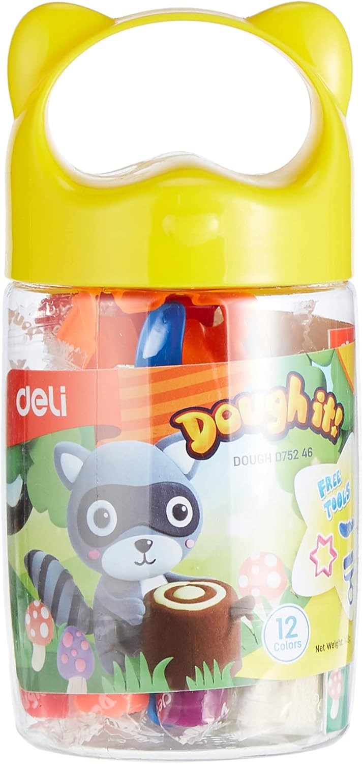 DOUGH BRIGHT AND VIVID COLORS 12 PCS SET ( BRAND DELI )