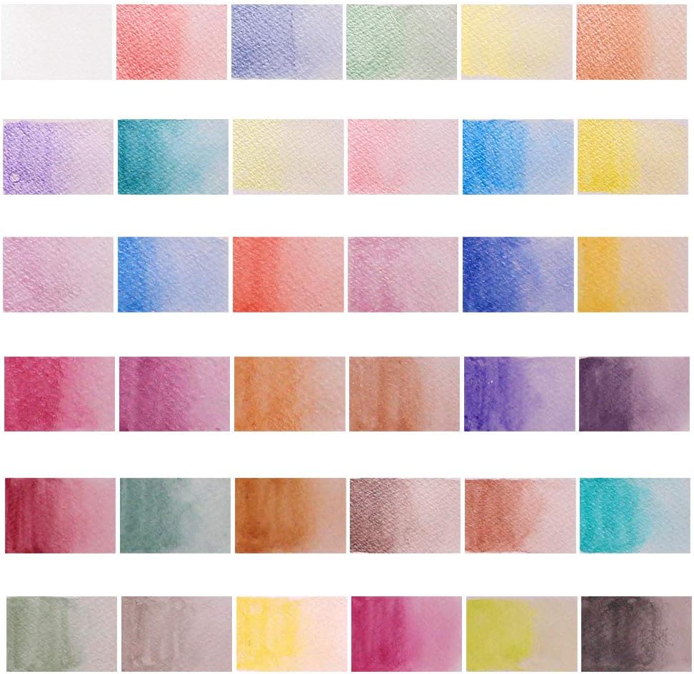 WATERCOLOR SET METALLIC PREMIUM ( BRAND MONT MARTE ) 36 VIBRANT COLOR WITH 1 PAINT BRUSH