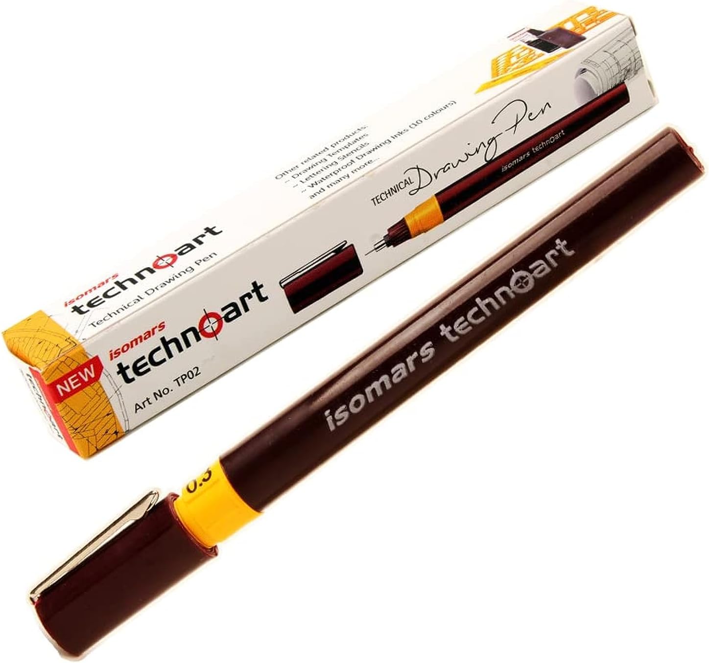 TECHNICAL DRAWING PEN ( BRAND ISOMARS ) TECHNOART NO. TP02 0.3MM