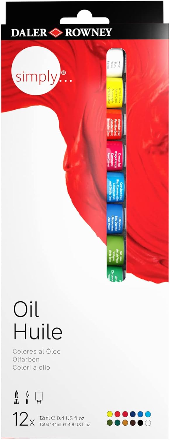 SIMPLY OIL COLOR 12 SHADES 12ML ( BRAND DALER ROWNEY )