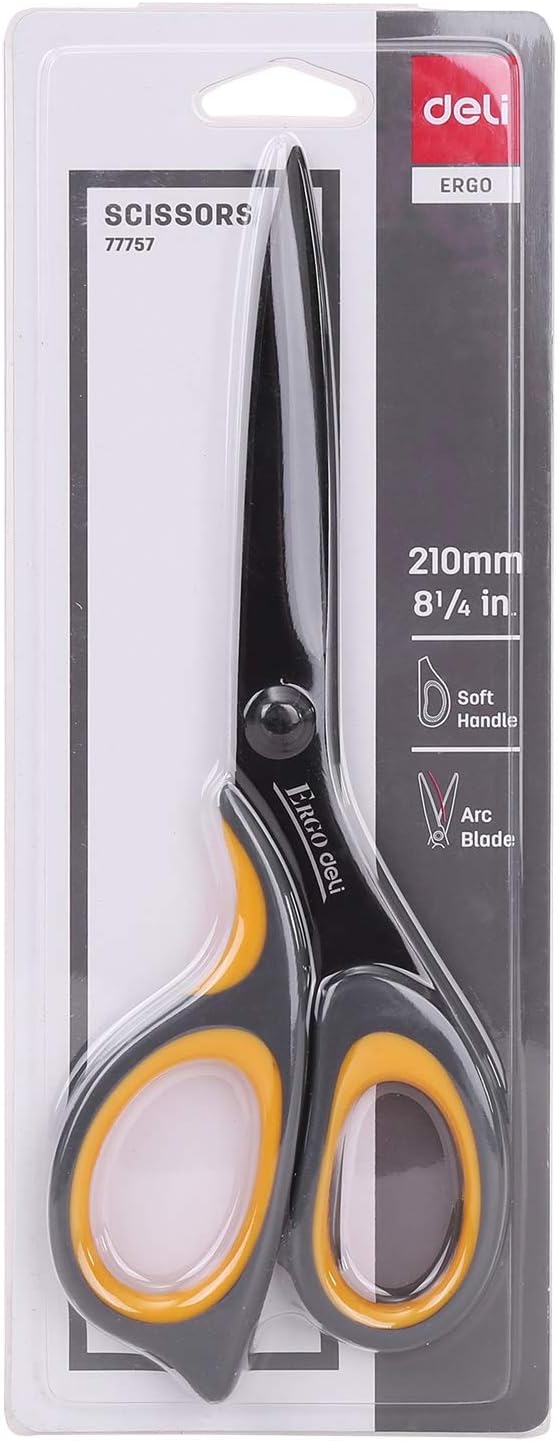 ERGO SCISSOR 77757 ( BRAND DELI ) 20MM 8 1/4 INCH LENGTH
