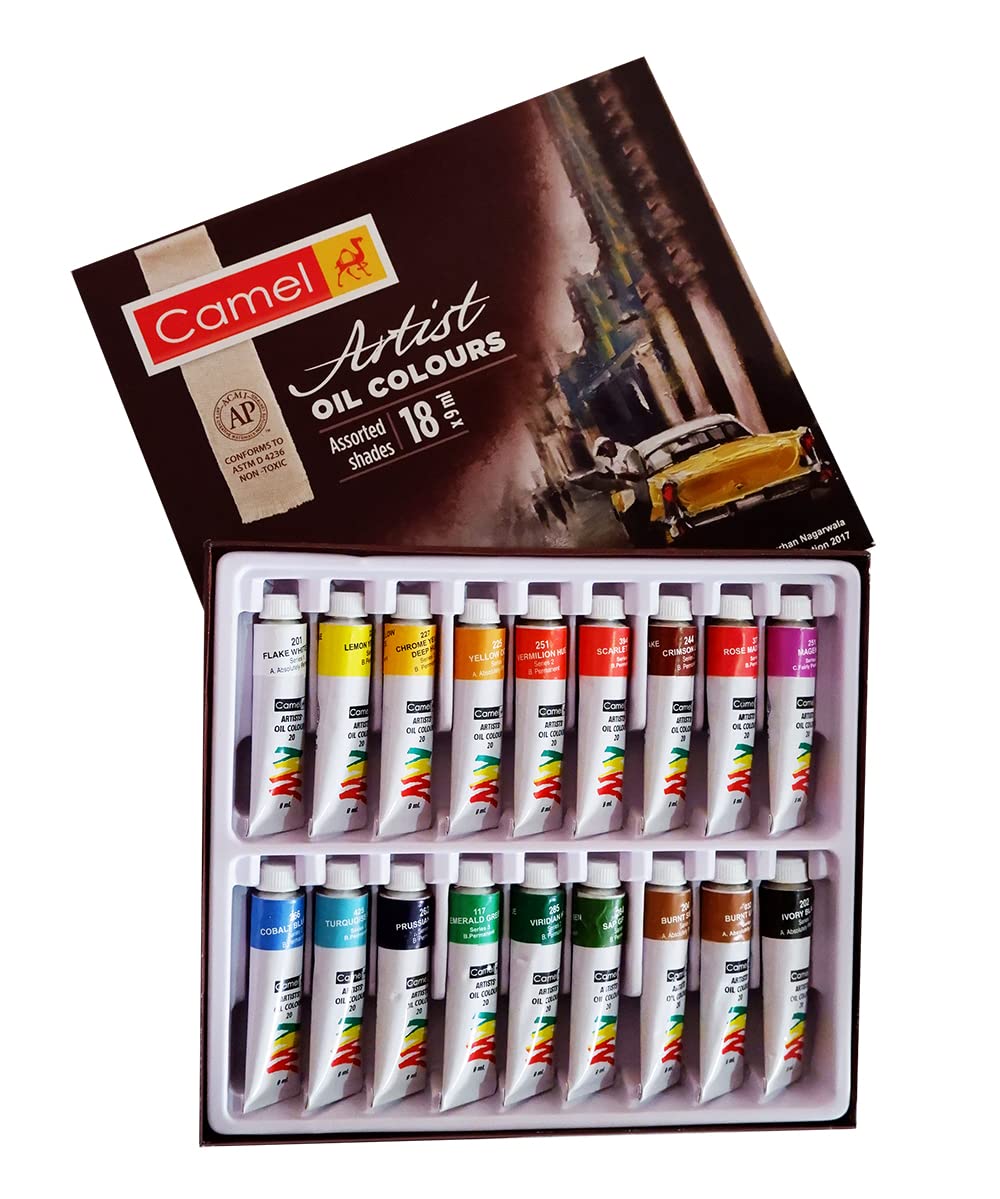 ARTIST OIL COLORS ( BRAND CAMEL ) 18SHADES 9ML