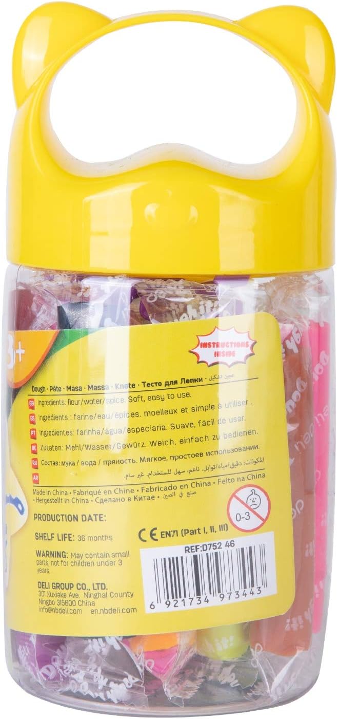 DOUGH BRIGHT AND VIVID COLORS 12 PCS SET ( BRAND DELI )