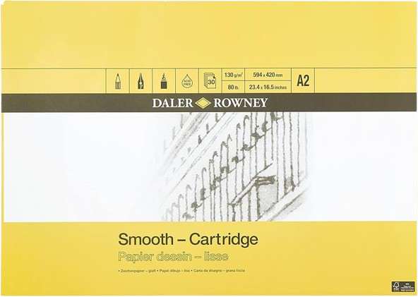 SKETCHBOOK ( BRAND DALER ROWNEY ) SMOOTH CARTRIDGE A2 30SHEETS