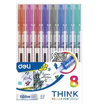 ROLLER PEN ( BRAND DELI ) 8 COLORS