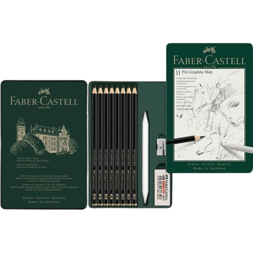 SKETCH PENCIL ( BRAND FABER CASTELL ) 11 PITT GRAPHITE MATT