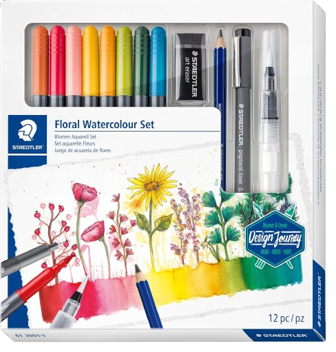 WATERCOLOR MARKER FLORAL SET ( BRAND STAEDTLER )