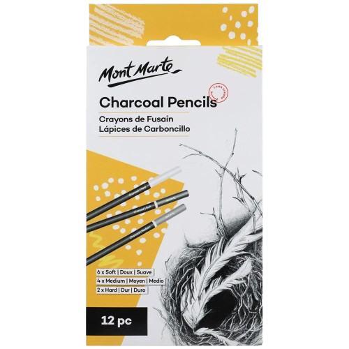 CHARCOAL PENCILS ( BRAND MONT MARTE ) 12 PIECES
