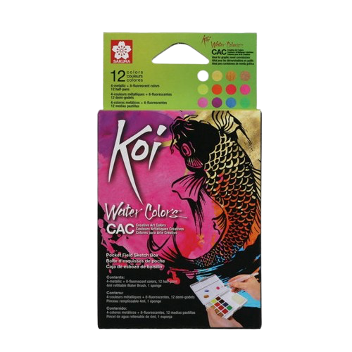 WATERCOLOR KOI CREATIVE SET ( BRAND SAKURA ) 12 COLORS