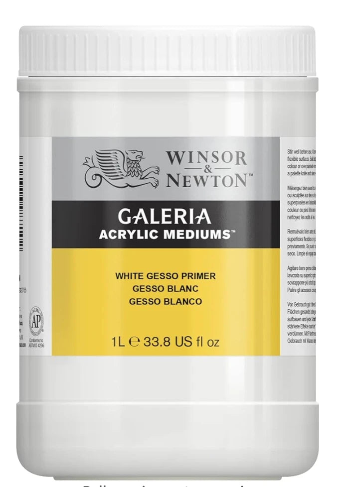 GESSO GALERIA ACRYLIC PRIMER ( BRAND WINSOR NEWTON ) 1 LITER