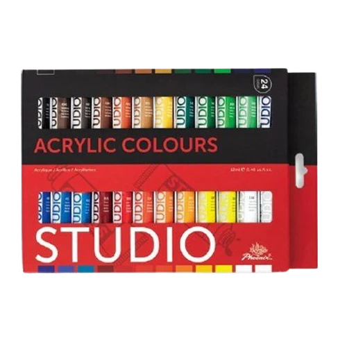 ACRYLIC COLORS STUDIO 24X12ml TUBES ( BRAND PHOENIX )