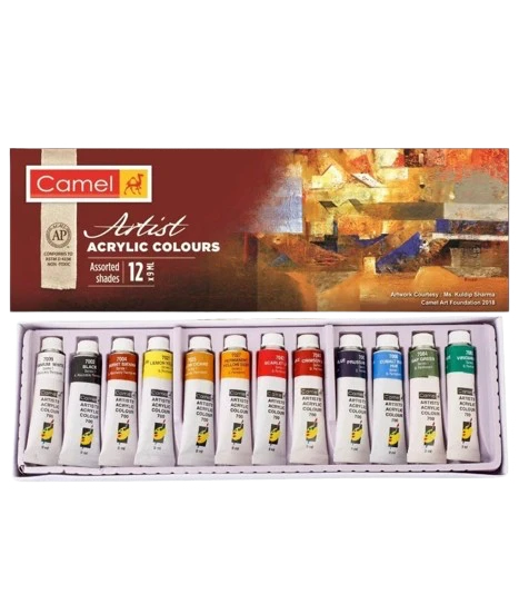 ARTIST ACRYLIC COLOR ( BRAND CAMEL ) 12 SHADE 9ML