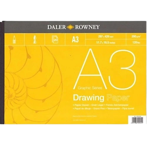 SKETCHBOOK ( BRAND DALER ROWNEY ) DRAWING PAD A3 SIZE 20SHEETS 200GSM