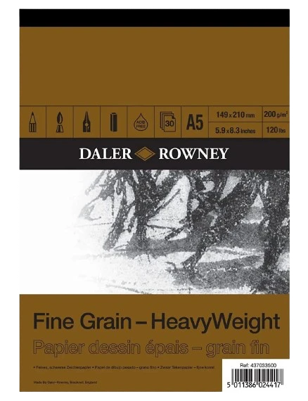 SKETCHBOOK ( BRAND DALER ROWNEY ) FINE GRAIN -HEAVYWEIGHT A5