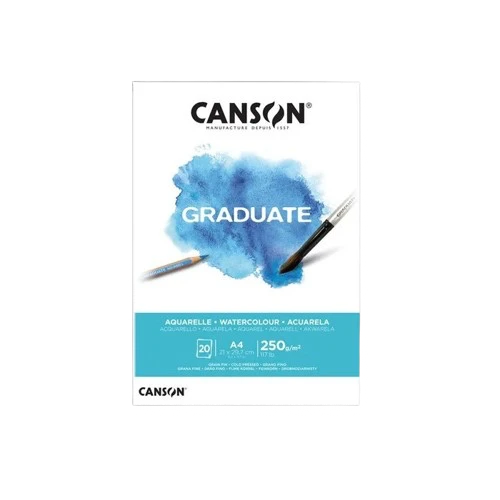 WATERCOLOR PAD ( BRAND CANSON ) A4 SIZE 20SHEETS 250 GSM