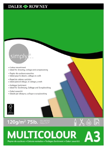 MULTI COLOR PAD ( BRAND DALER ROWNEY ) A3 SIZE