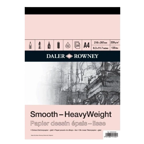 SKETCHBOOK ( BRAND DALER ROWNEY ) -SMOOTH HEAVYWEIGHT A4 220GSM