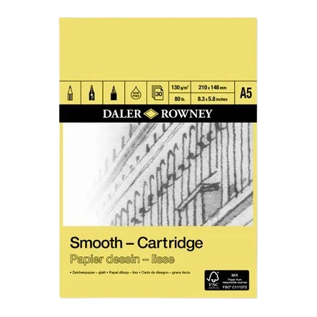 SKETCHBOOK ( BRAND DALER ROWNEY ) SMOOTH CARTRIDGE A5 SIZE