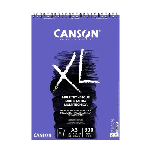 SKETCHBOOK ( BRAND CANSON ) XL MIXED MEDIA 30SHEETS A3 SIZE 300GSM