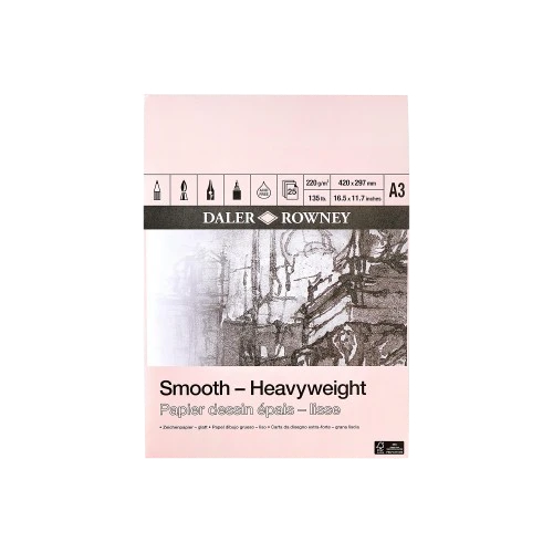 SKETCHBOOK ( BRAND DALER ROWNEY ) SMOOTH HEAVYWEIGHT A3 SIZE
