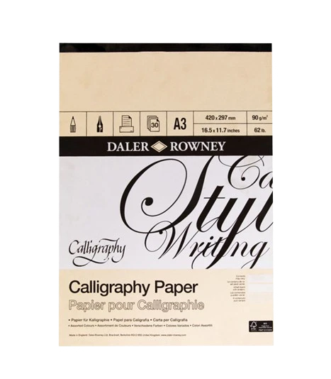 SKETCHBOOK ( BRAND DALER ROWNEY ) CALIGRAPHY PAPER A3SIZE 90GSM 30SHEETS