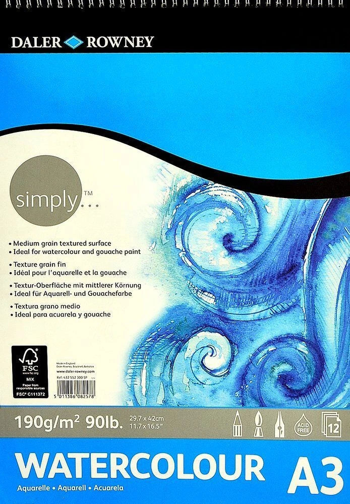 A3 WATERCOLOR PAD ( BRAND simply DALER ROWNEY )