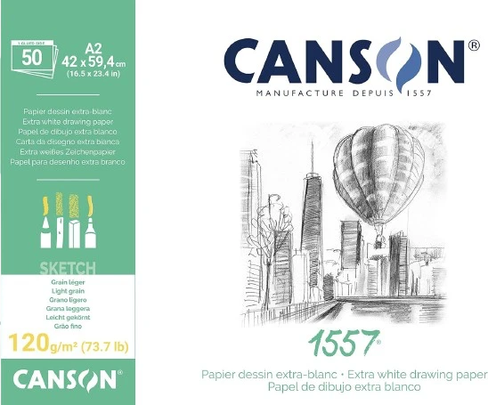 SKETCHBOOK ( BRAND CANSON ) A2 SIZE 50SHEETS 120GSM