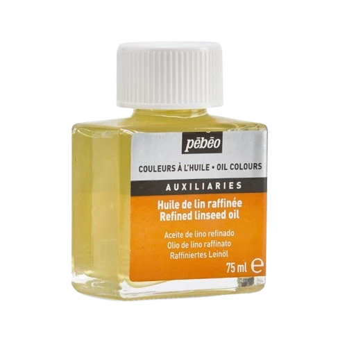 LINSEED OIL DILUTED REFINED FOR PAINTS ( BRAND PEBEO ) 75ML