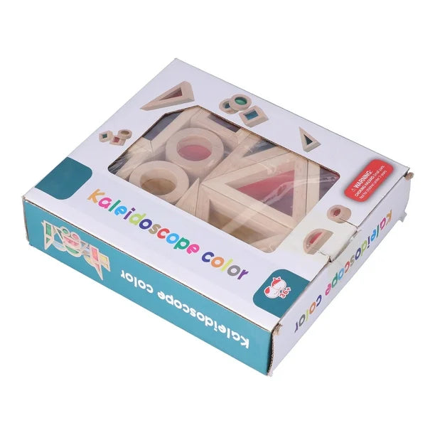 KIDS TOYS WOODEN COLOR KALEIDOSCOPE